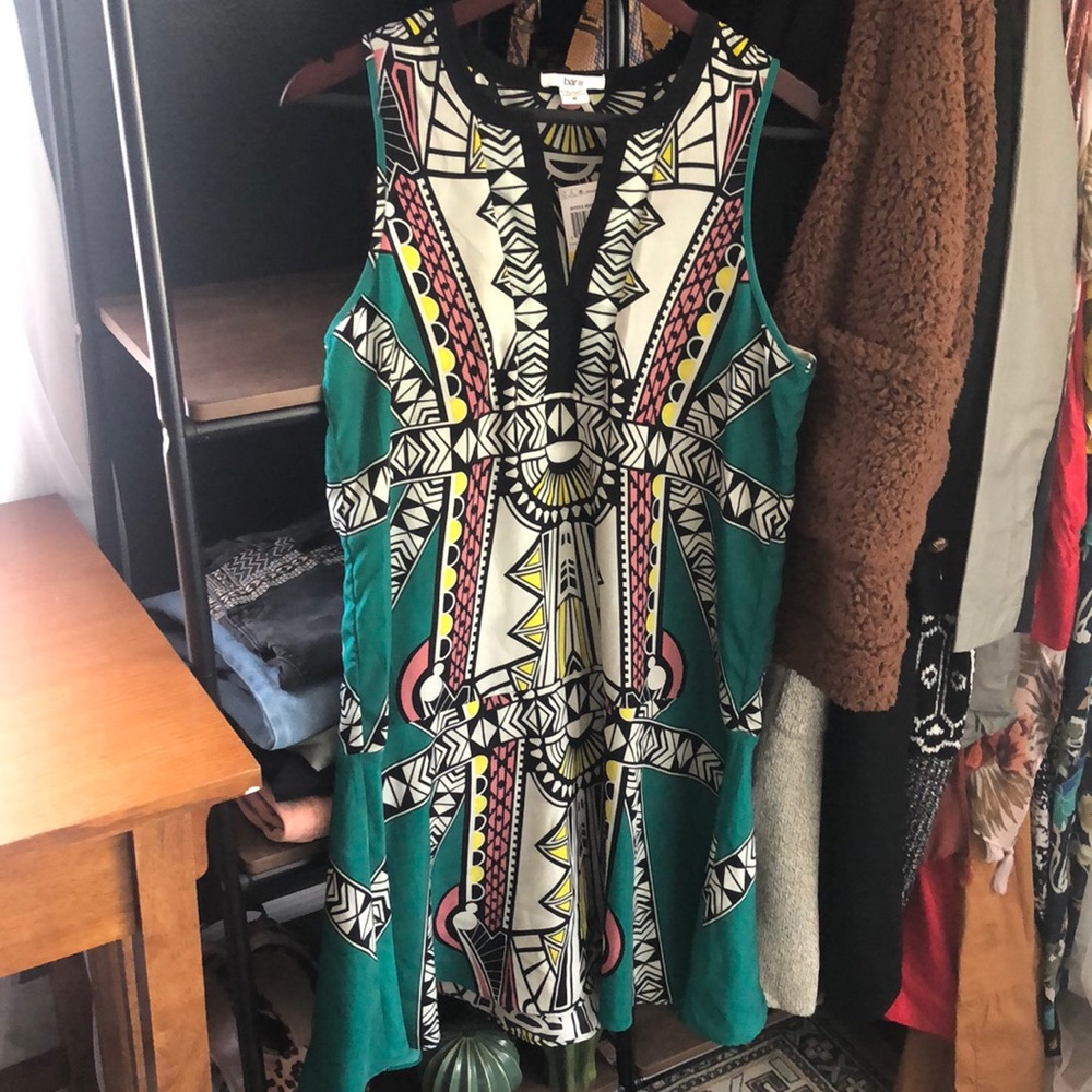 NWT Aztec drop peplum dress